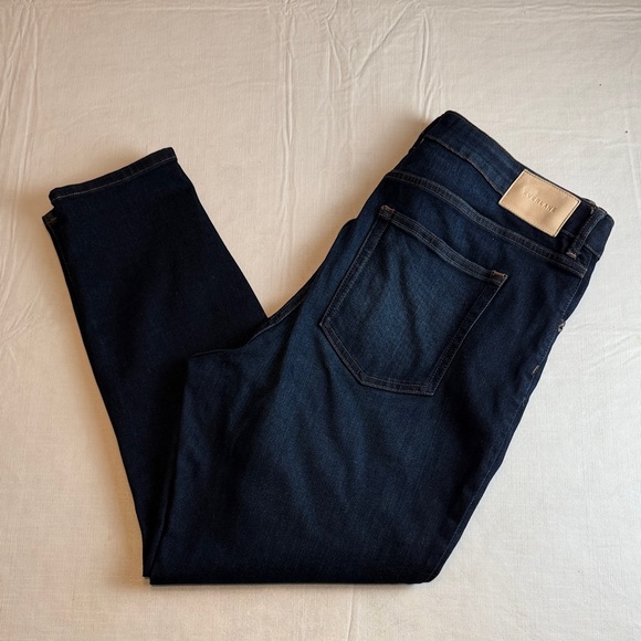 Everlane Denim - Everlane Wonen's The Curvy High Rise Skinny Crop Dark Blue Jeans Size 33